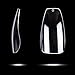 Clear Coffin Acrylic Nails - ECBASKET 500pcs Full Cover Ballerina Nails Tips Ballet Shaped Artificial False Nails 10 Sizes