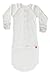 Goumikids Goumijamms Organic Smart Baby Gown, With No Scratch Mitts and Foot Pockets With Easy Diaper Change,Gray,Newborn