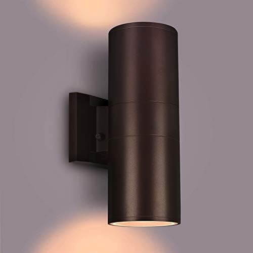 Out of doors Wall Gentle,Exterior Lighting with Nightfall to Daybreak Sensor – 2 Gentle Bulbs Included, Aluminum Waterproof Design – Up Down Gentle Fixture for Porch, Yard and Patio[ETL Listed]