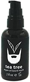 Hemlock Park Natural Beard Wash | Cleanse &amp; Condition | Made With Organic Argan Oil (Tea Tree, 2 Ounce Travel Size)