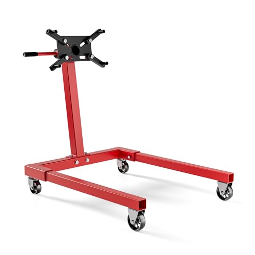 Wiltec Motorständer bis zu 570kg aus lackiertem Stahl mit Rollen Motorheber, Getriebeheber, Getriebehalter