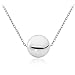 Hoops & Loops Sterling Silver 10mm Polished Ball Bead Necklace (sterling silver)