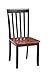 Boraam Bloomington Dining Chair, Black/Cherry, Set of 2