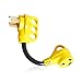 Epicord Heavy Duty RV Adapter 50 AMP Male To 30 AMP Female Dogbone Power Cord With Handles Connector, 12Inch, Yellow
