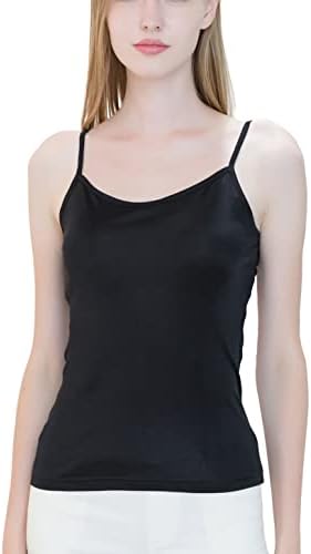 Women's Sexy Ultra Soft Camisole with Lace Trim Cotton Blend Basic