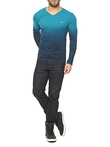 gritstones men's cotton t-shirt turquoise