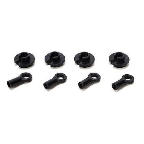 Vaterra VTR233002 Shock Ends and Cups (4): 1/10 Twin Hammers