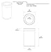 Gatco Modern Round Wastebasket, Chrome - Stainless Steel Trash Can with Removable Lid, Leakproof, 3 Gallon Capacity for Bathroom, Bedroom, Kitchen, or Office