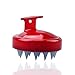 SILISCRUB - The Original Silicone Shampoo Brush,Hair Scalp Massager with Soft Silicon Brush Head Tourmaline Contained (Red)