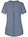 Tunic Blouse Short Sleeve, Messic Ladies Loose Fitting Tops Deep V Neck Blouse Shirt(XL,Blue Grey)