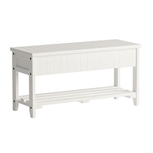 Roundhill Furniture Quality Solid Wood Shoe Bench With Storage White Roundhill Furniture Quality Solid Wood Shoe Bench With Storage White