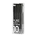 Lanxivi 10 PCS Kaco Pure Black Retractable Gel ink Pens, 0.5mm Extra Fine Point, Black Ink