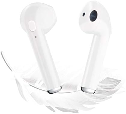 Wireless Earbuds Bluetooth Headphones Sweatproof Sports with Headset Charging Case Mini Size HD Stereo in-Ear Noise Canceling Earphones with Mic for Phone iOS Android Smart Phone-ib (white-66)