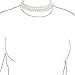 Bling Jewelry Bridal Hand Knotted 3 Row Wide White Simulated Pearl Strand Choker Collar Necklace for Teen for Women Silver Plated