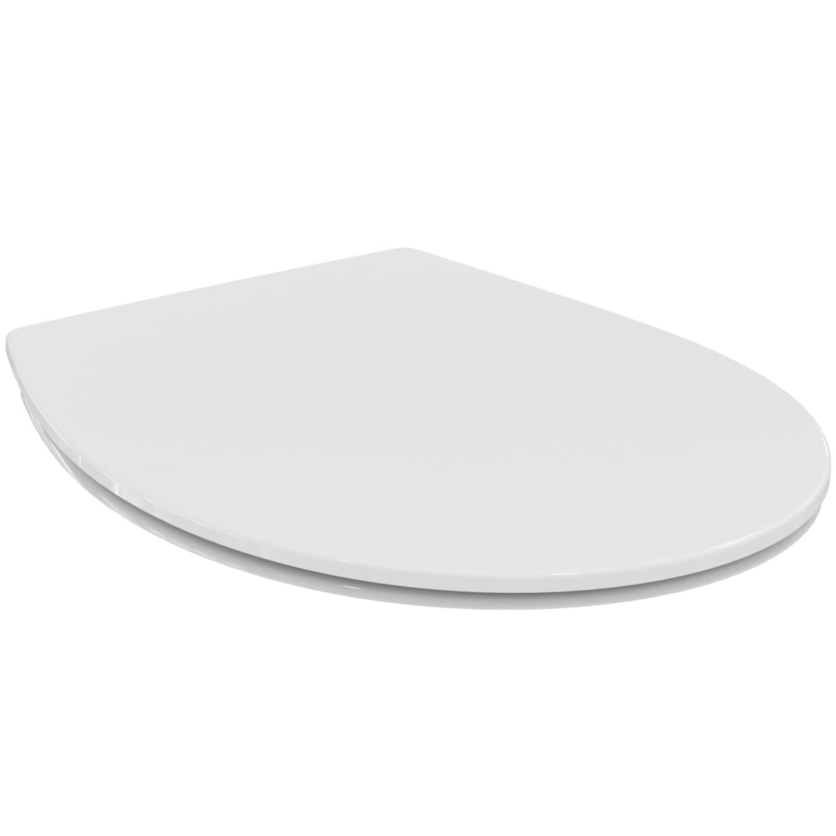Ideal Standard Multi Suites Toilet seat and Cover, Universal Oval Shape, Durable Toilet seat, Including Hinge Set for Easy Installation, Scratch-Resistant duroplast – White (365x435x40 mm)