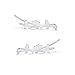 DOMILINA Sterling Silver Little bird standing tree Ear Crawler Cuff Earrings Climbers Wrap Earring（Silver）