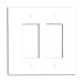 Leviton 88602 2-Gang Decora/GFCI Device Wallplate, Oversized, Thermoset, Device Mount, White primary