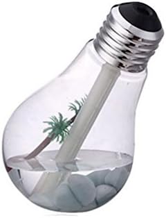 Humidifiers Small Humidifier Mini Air Purifier 7-color LED Bulb Home Car Yoga Office (16 * 9 * 9cm, Gold, Silver, Matte Surface) (Color : Silver)