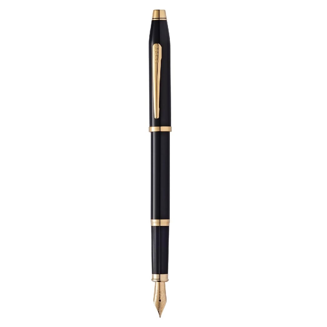 Cross Century II - Black fountain pen with 23 Karat gold details
