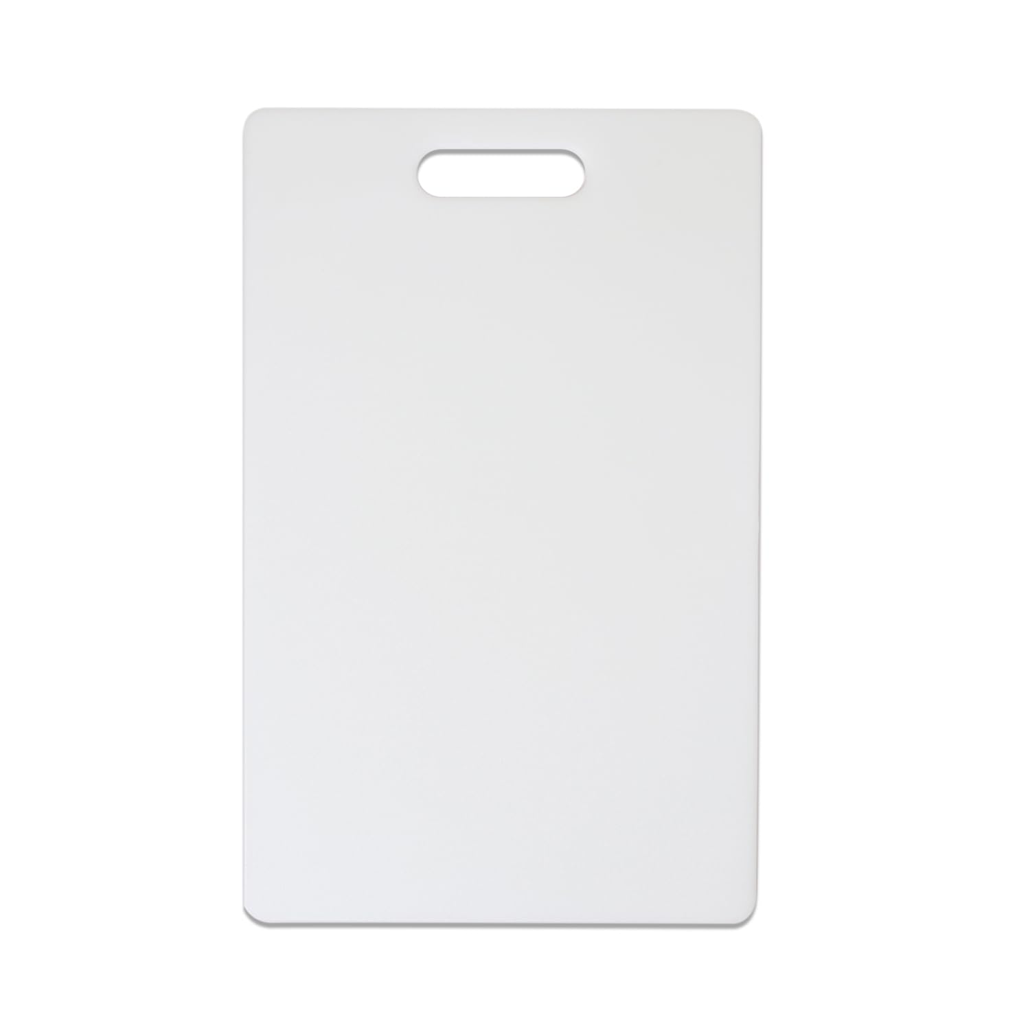Dexas NSF Polysafe Cutting Board with Handle, 9.5 by 15 inches, White