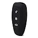 AndyGo Silicone Smart Key Cover Protector Holder Fit for Ford Mondeo Focus 3 MK3 ST Kuga Fiesta Escape Ecosport Titanium 3 Buttons Black primary