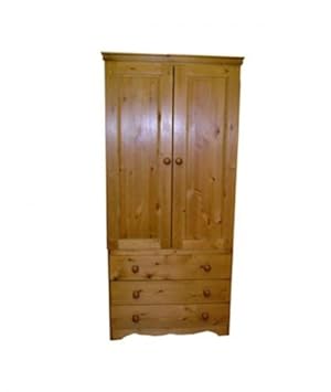 Wye Valley Pine Farmhouse 3 Drawer Wardrobe Finish Unfinished