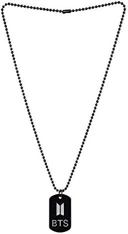 Sarah BTS Bangtan K-pop Metal Logo Dog Tag Pendant Necklace for Boys and Girls