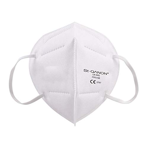 STQANON FFP2 NR Face Mask KN95 Particle Respirator Filter Half Mask Anti Dust Protective Disposable Ear loop White Fold Flat Mask CE 2797 EN149: 2001 20pcs/box