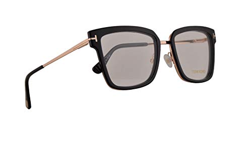 Tom Ford FT5507 Eyeglasses 53-18-140 Shiny Black w/Demo Clear Lens 001 TF5507 TF 5507 FT 5507