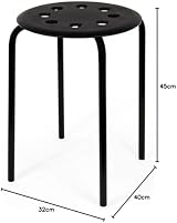 IKEA MARIUS Stool Black – Stackable, Maximum 100 kg view 3