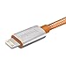 iPhone 6 Plus Cable Charger, 3 Pack 6ft F-color™ Heavy Duty Nylon Braided 8 pin Lightning to USB Data Sync Cable Apple Certified for iPhone 6 / 6 Plus / 5 / 5s / 5c, iPad, iPod – Orange 2 meter