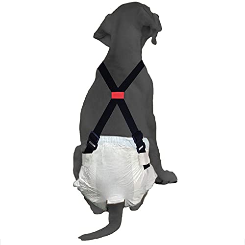 FresherAcc Dog Diaper Suspenders, 2 Packs Doggy Canine Pet Belly Bands