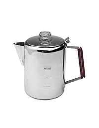 Texsport 9 Copa de acero inoxidable Percolator Cof