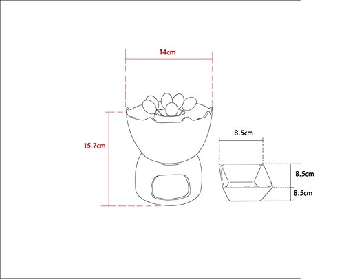 Malacasa Fondue Pot Set Two-layer Porcelain Tealight Chocolate Fondue with Dipping Bowls and Forks for 6, Cheese Fondue… 7 Malacasa Fondue Pot Set Two-layer Porcelain Tealight Chocolate Fondue with Dipping Bowls and Forks for 6, Cheese Fondue… - Image 8