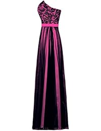 Hormigas Women 's sin tirantes negro de encaje de tul vestido de fiesta largo graduación