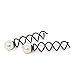 Honbay 10PCS Black Round Head Spiral Bobby Hair Pins Twist Screw Hair Pins Spin Pins Bun Stick Pick 14mm Dia Pearl