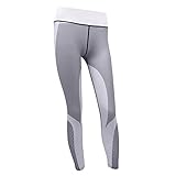 Goddessvan Women's Skinny Leggings High Waist Yoga Pants Fitness Sports Heart-Shaped Pants (M, Gray)