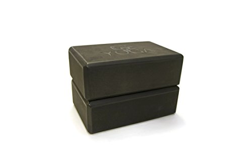 Gradient Fitness Yoga Blocks (2 Piece Set) – Lightweight High-Density EVA Foam – Improve Flexibility and Prevent Injury – Odor and Moisture Resistant (Black, 3 inch)