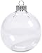 Darice XMAS HEAVY GLASS BALLS 4 PC BOX 80MM, 80 mm (Pack of 4), Clear primary