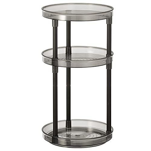 mDesign Spinning Tall 3Tier Lazy Susan Makeup Turntable Storage Center