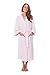 TexereSilk Women's Luxury Terry Cloth Bathrobe - Soft Modal & Organic Cotton - NEW & IMPROVED FABRIC (Barely Pink, 2X/3X)