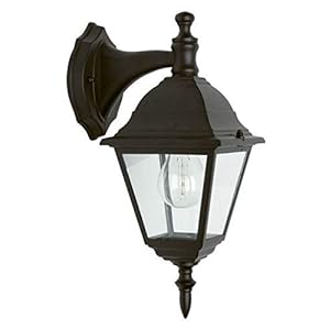 Brilliant Newport buitenwandlamp hangend regenbestendig zwart, 1x E27 geschikt voor normale lampen tot max. 60W