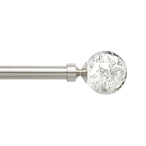 Bubble crystal in brushed nickel, curtain rod by sheffield home, …