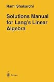 Image de Solutions Manual for Lang’s Linear Algebra