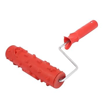 Dealmux Wall Ceiling Vintage Empaistic Flower Pattern Roller Brush