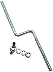 MotorNets 1/4-20" x 5 6 8 9" Long Stud Wing Nut Adapter Bolt Offset Chevy Ford SBC BBC (1/4-20" x 6" Offset Stud w/ Wing Nut)