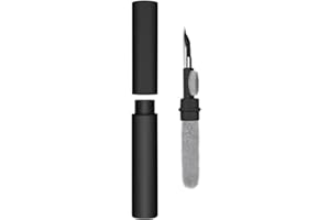 1PCS Earphone Cleaning Pen 3-in-1 with Soft Brush and Microfiber Tip for Wireless Earbuds Charging Case Laptop Keyboard, Blac