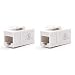 VCE 2-Pack CAT6 RJ45 Keystone Jack Inline Coupler-White UL Listed primary