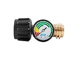 Camco Propane Gauge/Leak Detector, Type 1 Connection for Gas Grills, RVs and Boats - 59023