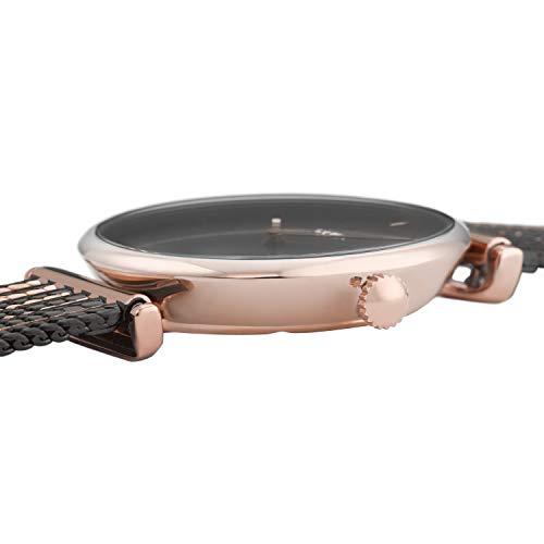 CLUSE-Triomphe-Mesh-Bicolour-Rose-Gold-Black-Black-CL61005-Womens-Watch-33mm-Stainless-Steel-Bracelet-Minimalistic-Design-Casual-Dress-Japanese-Quartz-Precisio